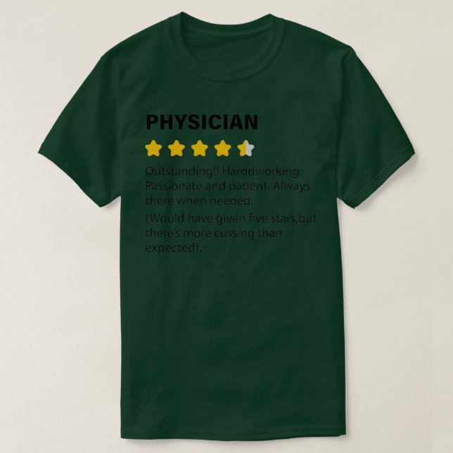 Camiseta ao MÉDICO definição engraçadaO MÉDICO diz engraçad (Frente do Design)