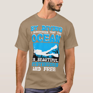 Camiseta Ao Mergulhar Eu Descobri Que O Oceano