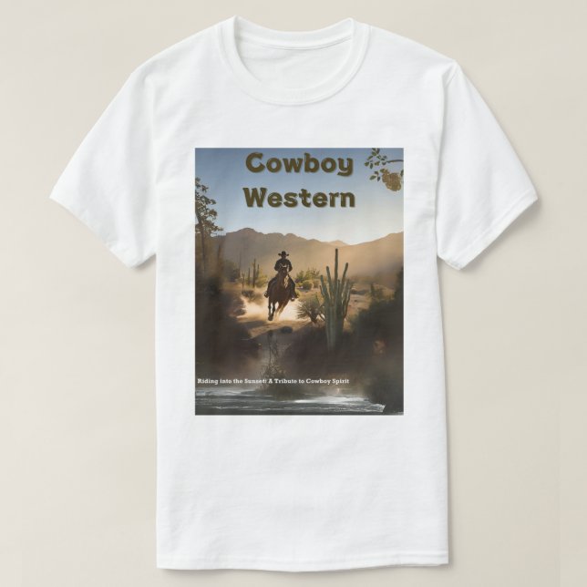Camiseta Ao Sol: Celebrando o Legado do Cowboy (Frente do Design)
