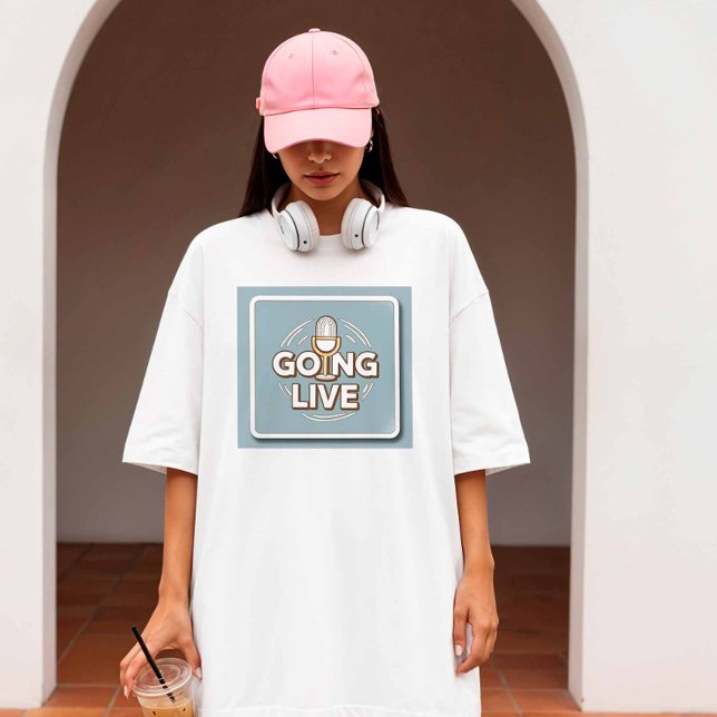 Camiseta Ao vivo - Criador de conteúdo (Criador carregado)