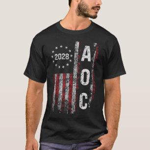 Camiseta Aoc Alexandria Ocasio Cortez 2028 Para O President