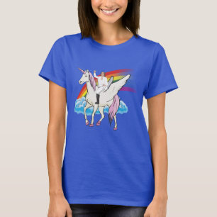 CAMISETA AOC UNICÓRNIOS E ARCO-ÍRIS
