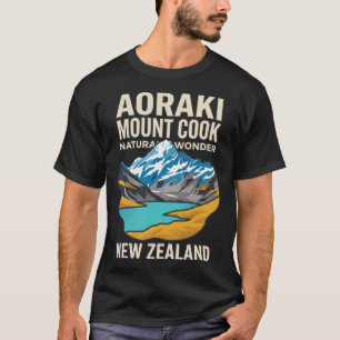 Camiseta Aoraki Monte Cook Nova Zelândia Viagem Vintage