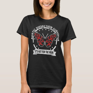 Camiseta Aortic Dissection Survivor, red-ribbon raising awa