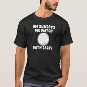 Camiseta Aos Domingos Assistimos À Família De Voleibol De P