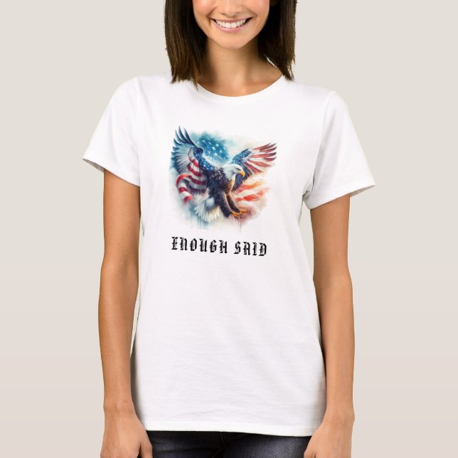 Camiseta *~* AP16 American Flag EUA Bald Detailed EAGLE (Frente)
