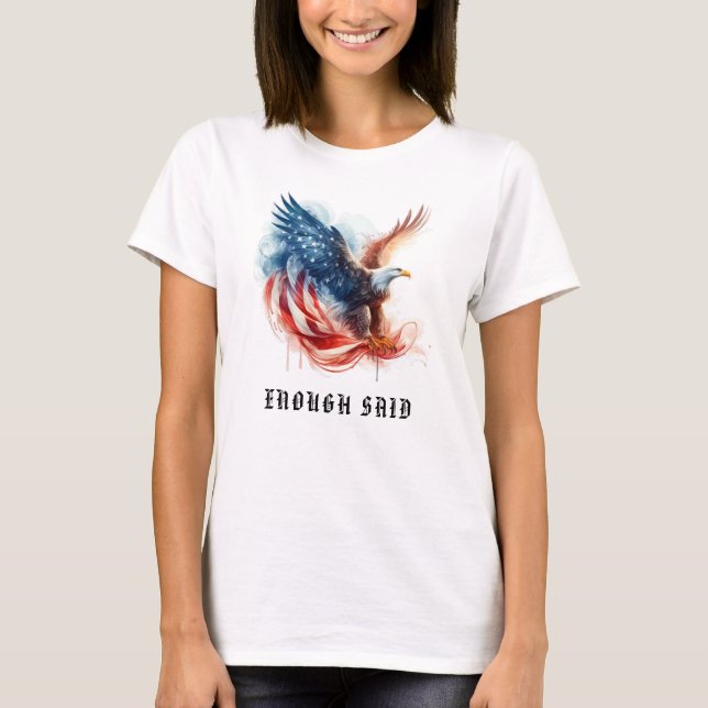 Camiseta *~* AP16 Detailed American Flag Bald EAGLE EUA (Frente)