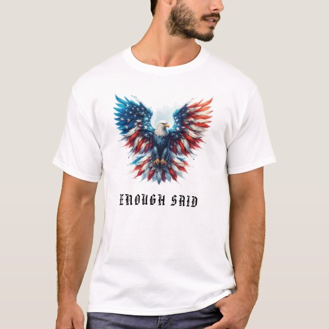 Camiseta *~* AP16 Detailed American Flag USA. Bald EAGLE (Frente)