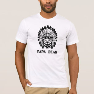 Camiseta *~* AP86 PAPA BEAR Dia de os pais Americano Nativo