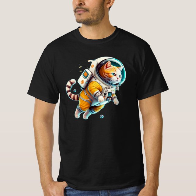 Camiseta ap lang space cat - astronauta cat (Frente)