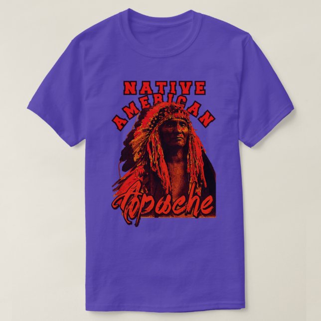 Camiseta Apache Nativo Americano (Frente do Design)