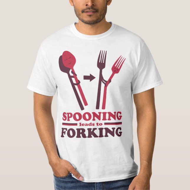 Camiseta Apagar leva a Forking Love Romance (Frente)