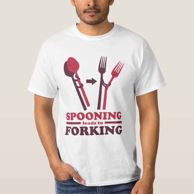Camiseta Apagar leva a Forking Love Romance (Frente)