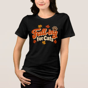 Camiseta Apaixonado por Gatos – Outono Adorável de Amante d