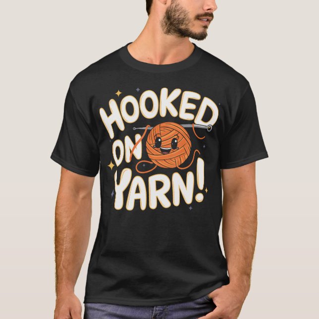 Camiseta Apaixonados por Agulhas de Crochê (Frente)