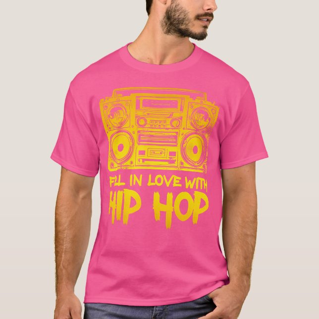 Camiseta Apaixonou-Se Por Hip Hop Antiga Escola 90 Hip Hop  (Frente)