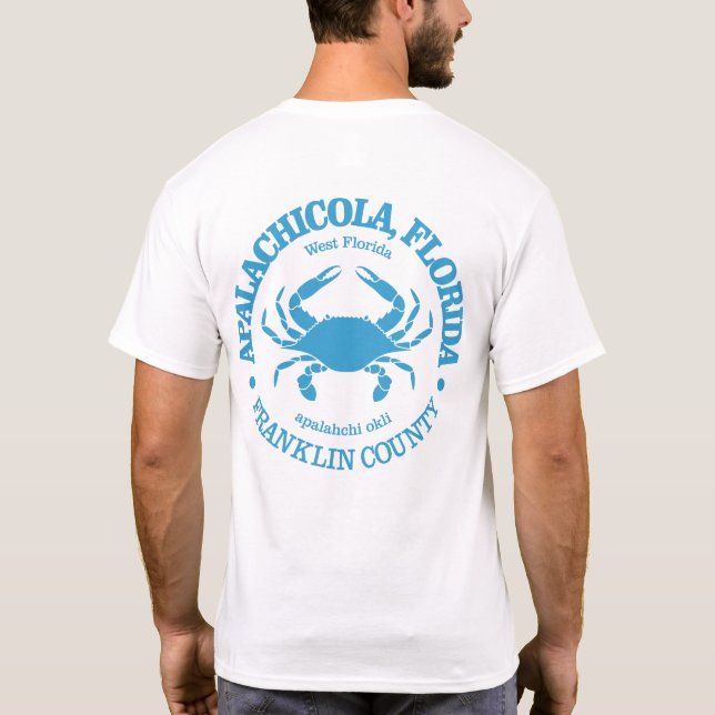 Camiseta Apalachicola (caranguejo) (Verso)