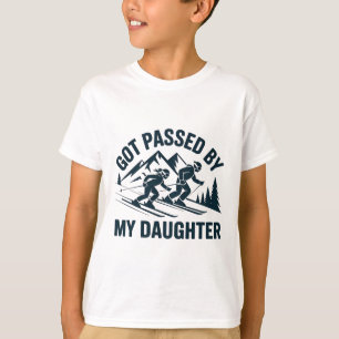 Camiseta Apanhado Pelo Meu Filho Pai De Esqui Esqui Diverti