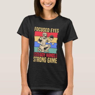 Camiseta Apanhador de Softbol Olhos Focados Mãos Firmes Sof