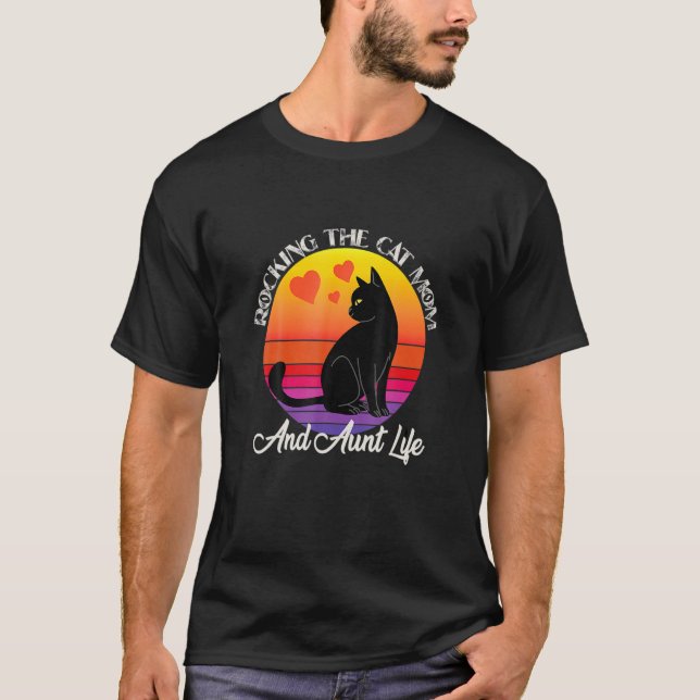 Camiseta Apanhando A Mãe E A Tia Vida Gato Mãe E Amor (Frente)