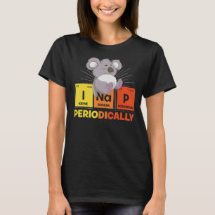 Camiseta Apanhar Mesa Periódica Dormindo Engraçada Animal