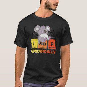 Camiseta Apanhar Mesa Periódica Dormindo Engraçada Animal