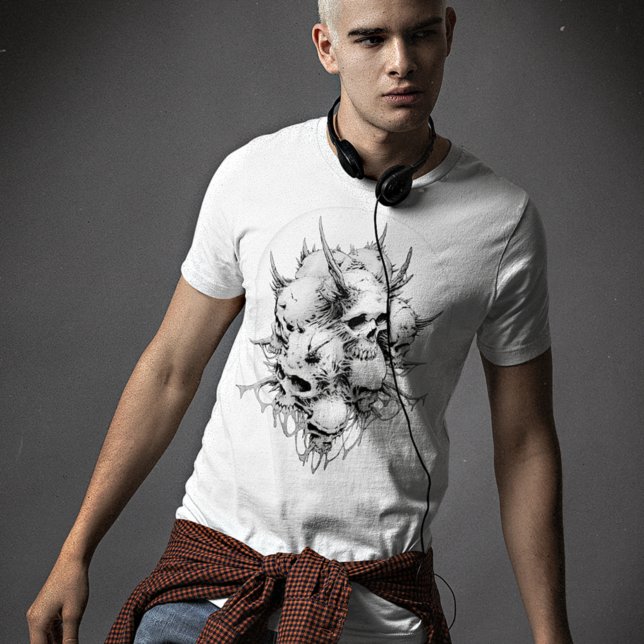 Camiseta Aparência de Derramamento Fusível à Morte - Caveir (Criador carregado)