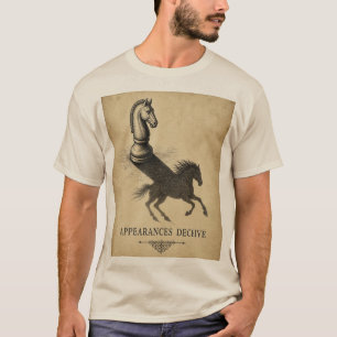 Camiseta Aparências Enganam Cavaleiro de Xadrez Vintage