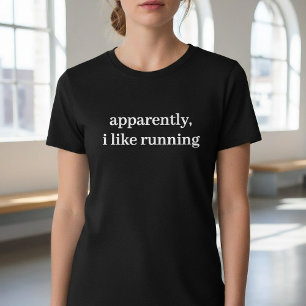 Camiseta Aparentemente Eu Gosto de Correr Citação Minimalis