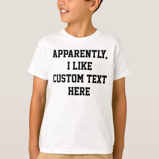 Camiseta Aparentemente eu gosto do seu texto personalizado  (Frente)