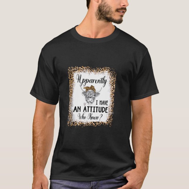 Camiseta Aparentemente Eu Tenho Uma Atitude Quem Sabe Desco (Frente)