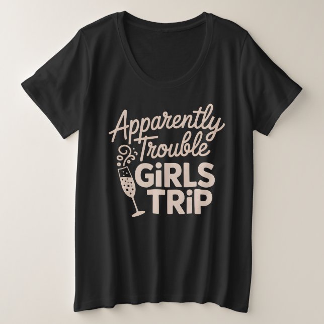 Camiseta Aparentemente Viagem das Garotas Problemáticas (Frente do Design)