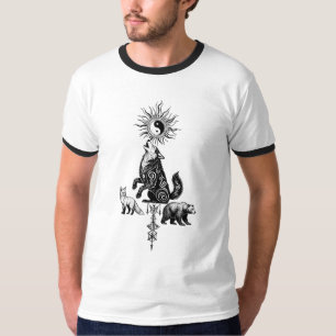 Camiseta Apariador de Sonhos Olhar de Coruja Mística Desenh