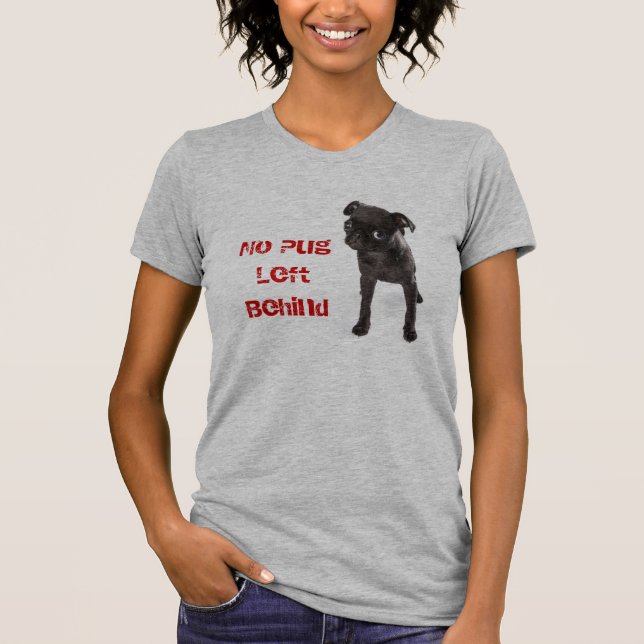 Camiseta APARN Sem Pug Deixado Para Trás Da Canvas Bella (Frente)