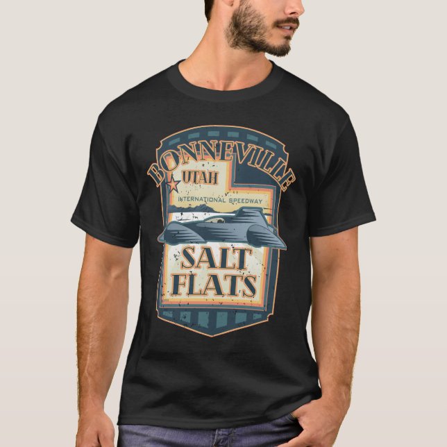 Camiseta Apartamentos Bonneville Salt Speedway Utah Retro D (Frente)