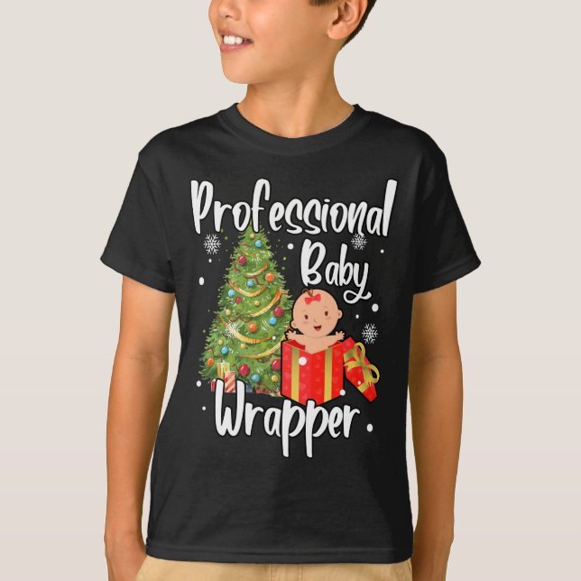 Camiseta APDL Professional Baby Wrapper Engraçado NIC Natal (Frente)