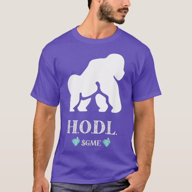 Camiseta Ape HODL GME Stock Trading Shirt GME Diamond (Frente)