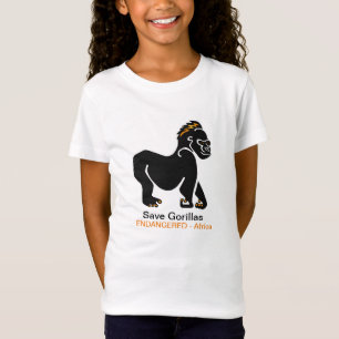 Camiseta Ape - Save GORILLAS - Vida selvagem ameaçada de ex