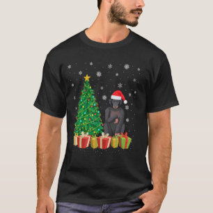 Camiseta Ape Xmas Tree Lighting Santa Hat Ape Natal