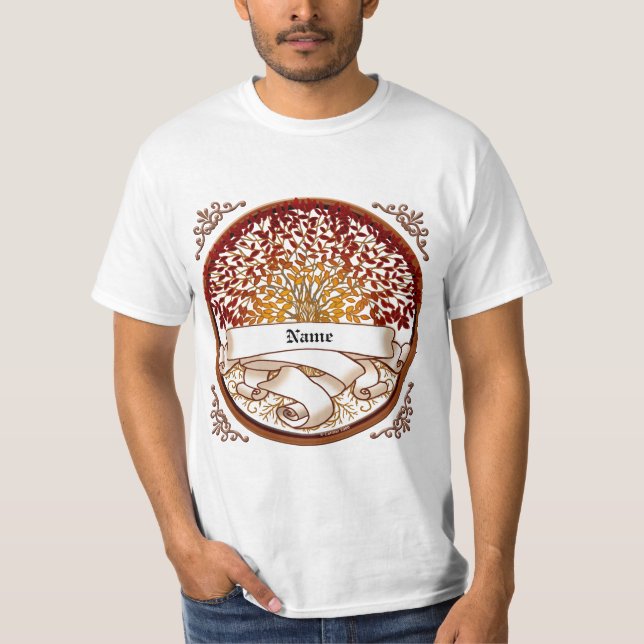 Camiseta Apelido da árvore da família Crimson (Frente)
