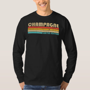 Camiseta Apelido de Champanhe Retro Vintage 90s Aniversário