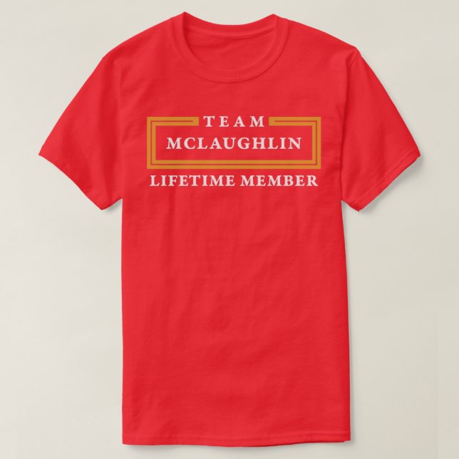 Camiseta Apelido do Membro do Tempo de Vida da Equipe Mclau (Frente do Design)