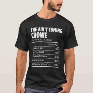 Camiseta Apelido Familiar Crowe Funny Sobrenome