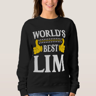 Camiseta Apelido Lim Funny Team Family Sobrenome World's Be