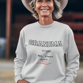 Camiseta Apelido personalizado e ano "vovó"
