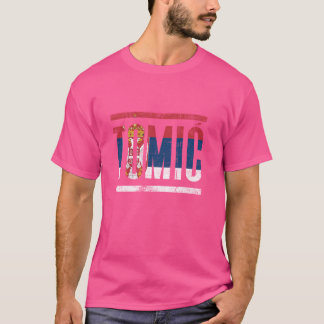 Camiseta Apelido sérvio Tomic com pavilhão da Sérvia