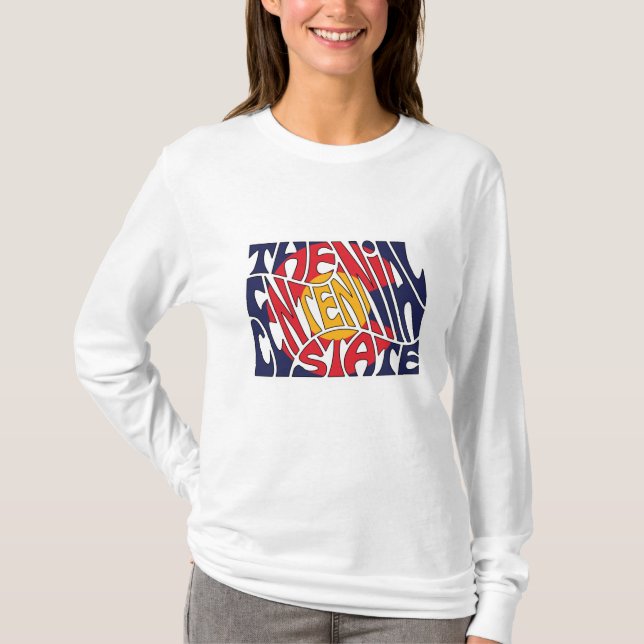 Camiseta Apelido Word Art do Colorado (Frente)