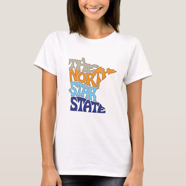 Camiseta Apelido Word Art Minnesota (Frente)
