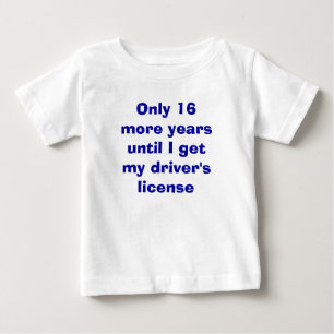 Camiseta Apenas 16 Anos para Carta de Condução