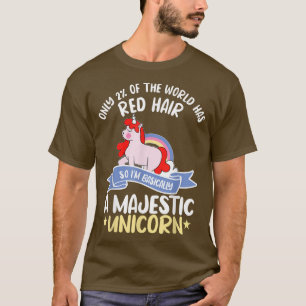 Camiseta Apenas 2 Do Mundo Tem Ar Vermelho Unicórnio Ginger